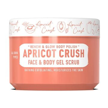 Immortal NYC Apricot Crush Face & Body Scrub Mask Gel- Moisturizing and Exfoliating Body, Face, Hand, Foot Scrub - Fights Acne, Fine Lines & Wrinkles, Great Gifts for Women & Men
