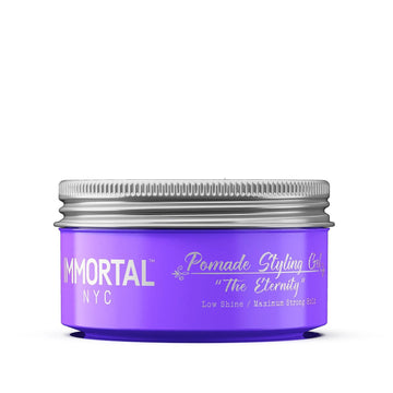 Immortal NYC Hair Styling Pomade - The Eternity, Extra Strong Hold, Low Shine, Water-Based, All Natural, No Residue, Men’s Pomade for All Hair Types