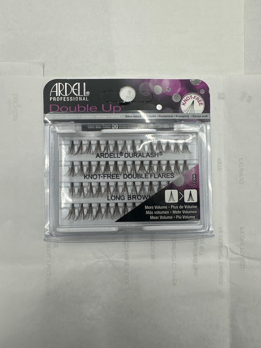 Ardell Double Up Knot Free Long Brown Lashes