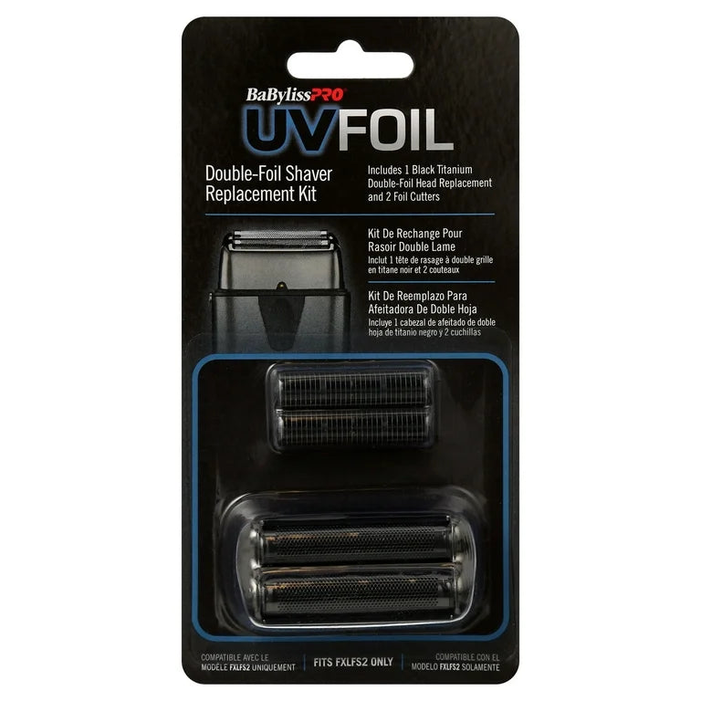 BaBylissPRO UVFOIL Matte Black Double-Foil Shaver Replacement Kit