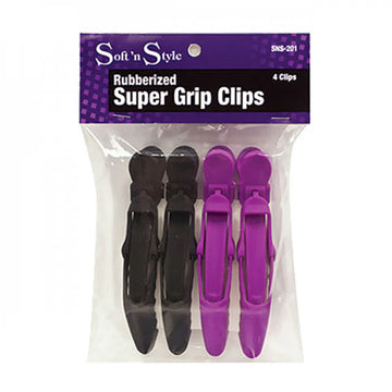 Soft Style Salon Beauty Hair Rubberized Super Grip Clips 4