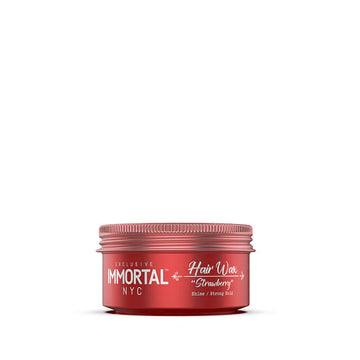 Immortal NYC Strawberry Hair Wax - 8 Out of 9 Holding Ability, Max Shine - All Natural Water-Based Hair Wax for Men
