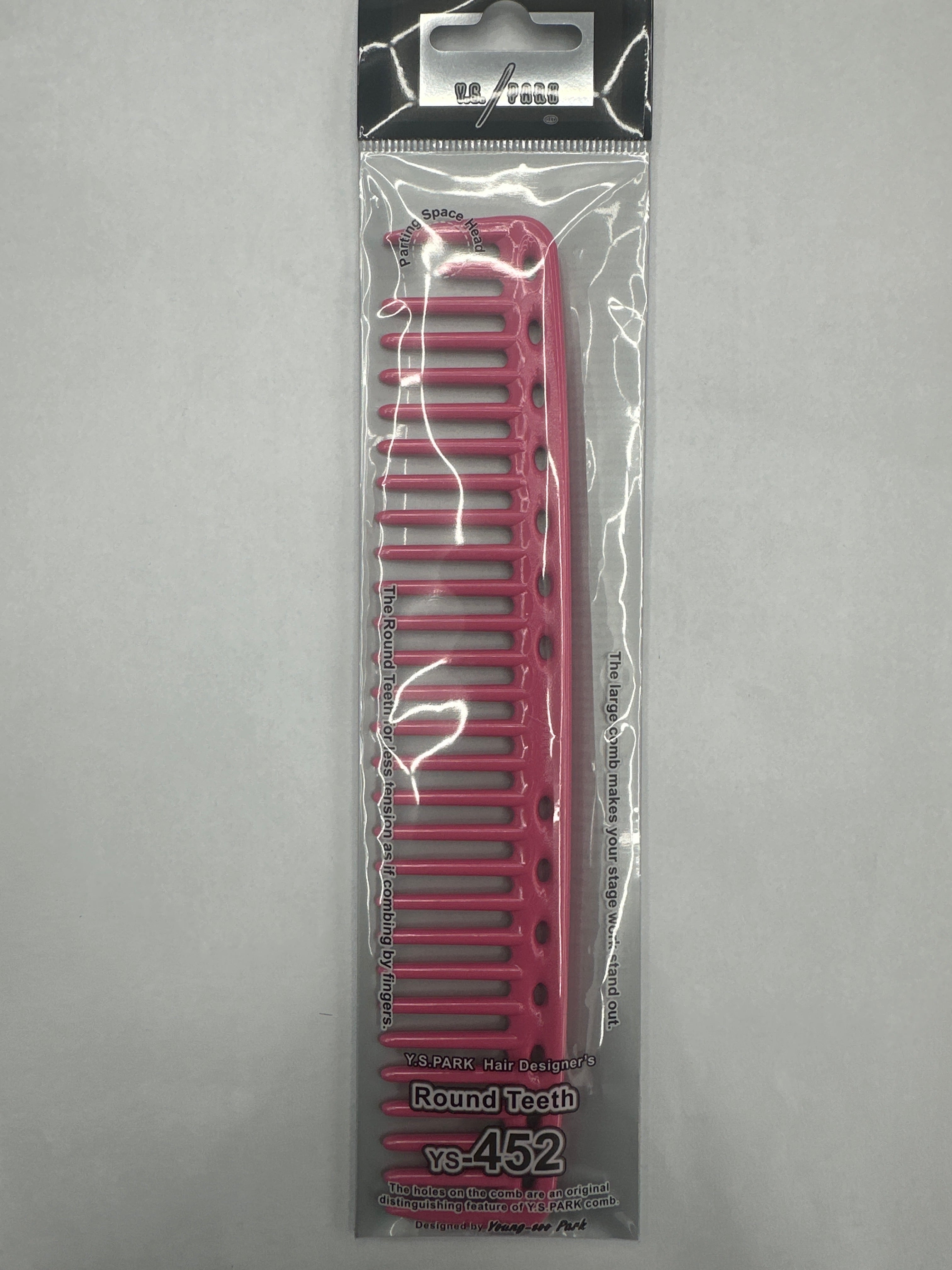 Y.s Park Round Teeth Pink Comb