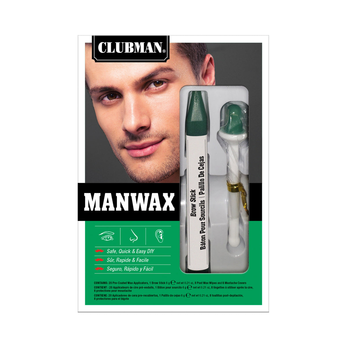 Clubman Manwax Hair Removal Kit – Ears Nose Brows More