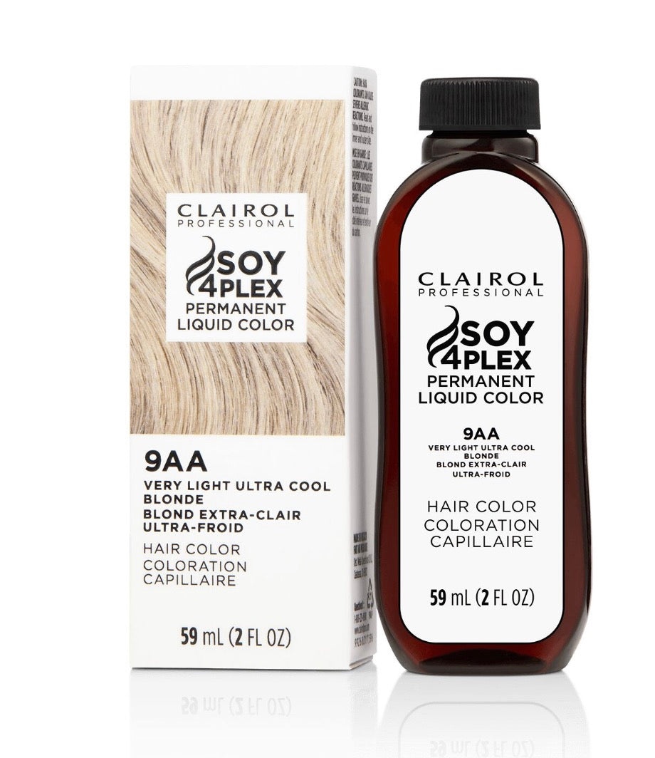 Clairo Permanent  Soy Plex 4 Liquicolor For Blonde Hair Color, 9AA Very  Light Blonde Blue