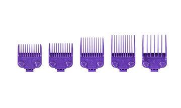 Andis Nano-Silver Magnetic Attachment 5 Combs with, 1/8 , 1/4 , 3/8 , 1/2 , – Purple