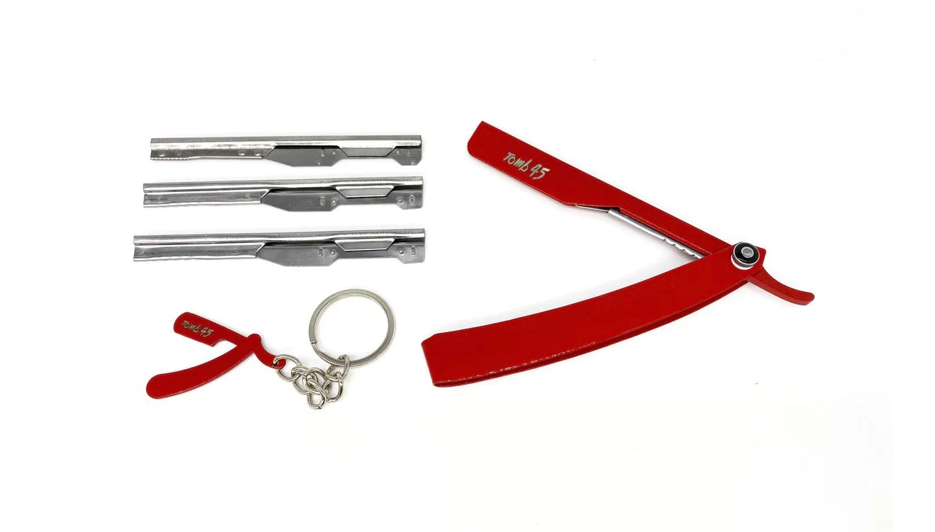 TOMB 45 Triple Cartridge Razor Holder (Red)