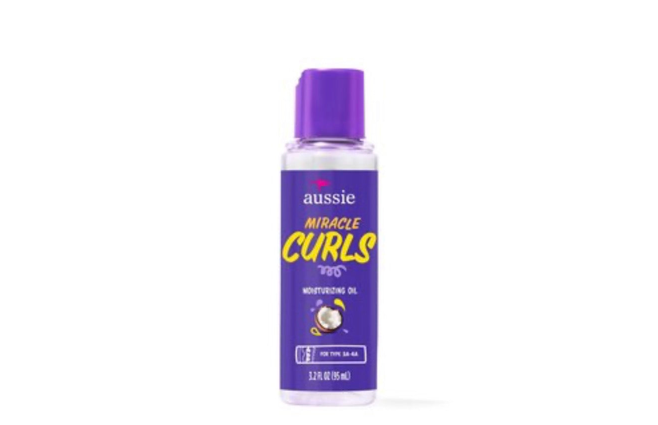 Aussie Miracle Curls Coconut Curl-Defining Oil Hair 3.2 Fl Oz