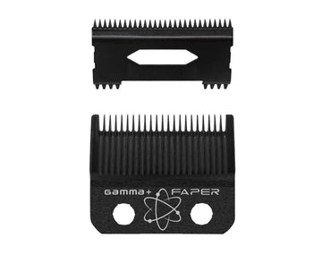 Gamma + Replacement Fixed Black Diamond Faper Clipper Blade with Moving Black Diamond Carbon Slim Tooth Cutter