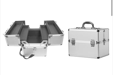 City Lights Extra Large Lockable Aluminum Tool Case, Silver