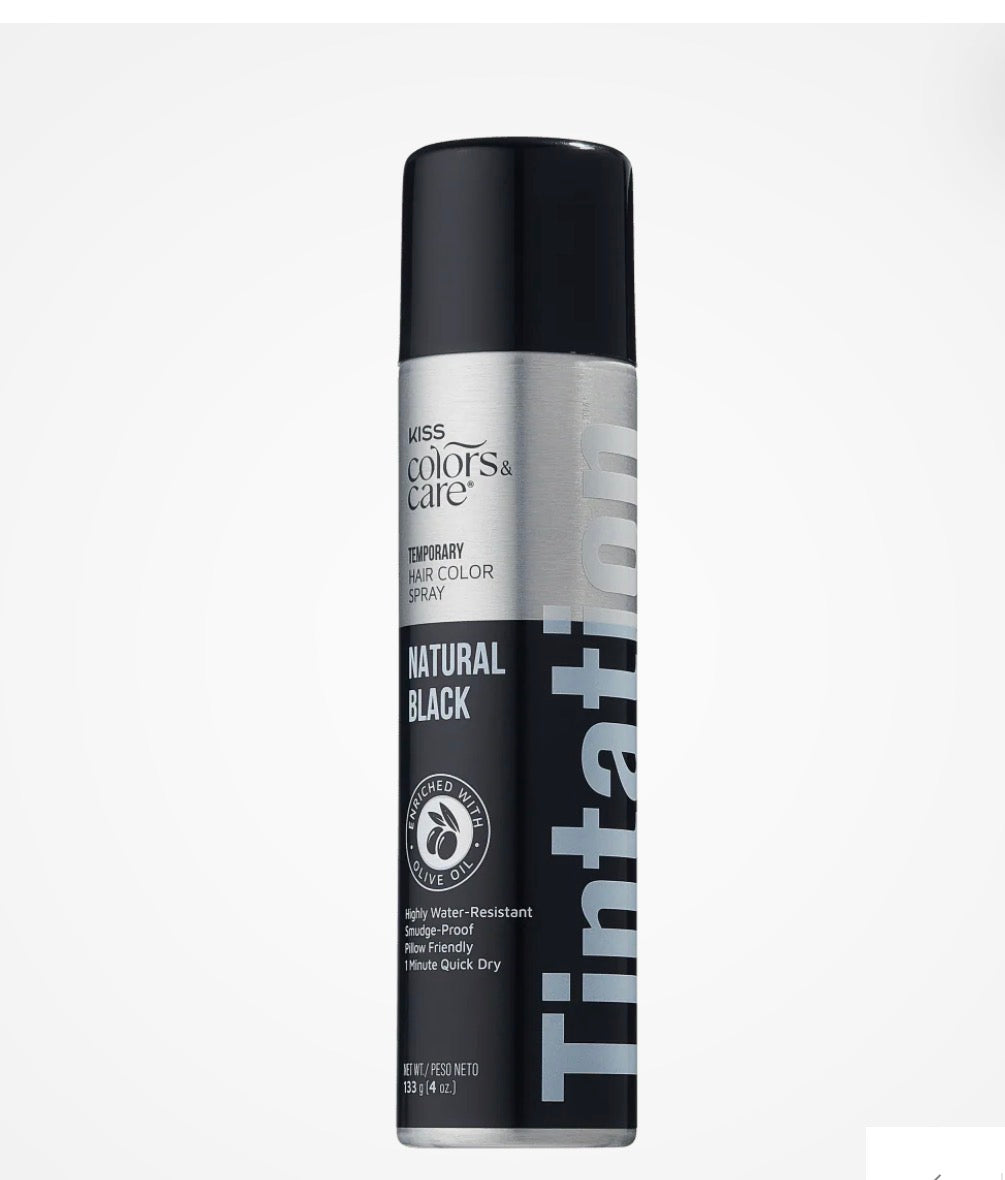 Tintation Red By Kiss Hair Color Spray Black