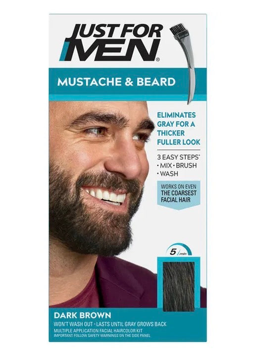 Just for Men Mustache and Beard Coloring Hair Dark Brown
