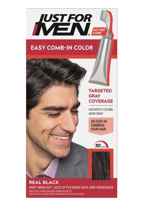 Just for Men Easy Comb-in Hair Color for Men Real Black