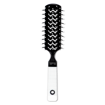 Scalpmaster 7 Row Vent Brush w/ Rubber Grip Handle