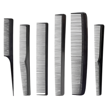 Scalpmaster Carbon Comb Set Barber Combs Set Cutting Combs Set 6 pk