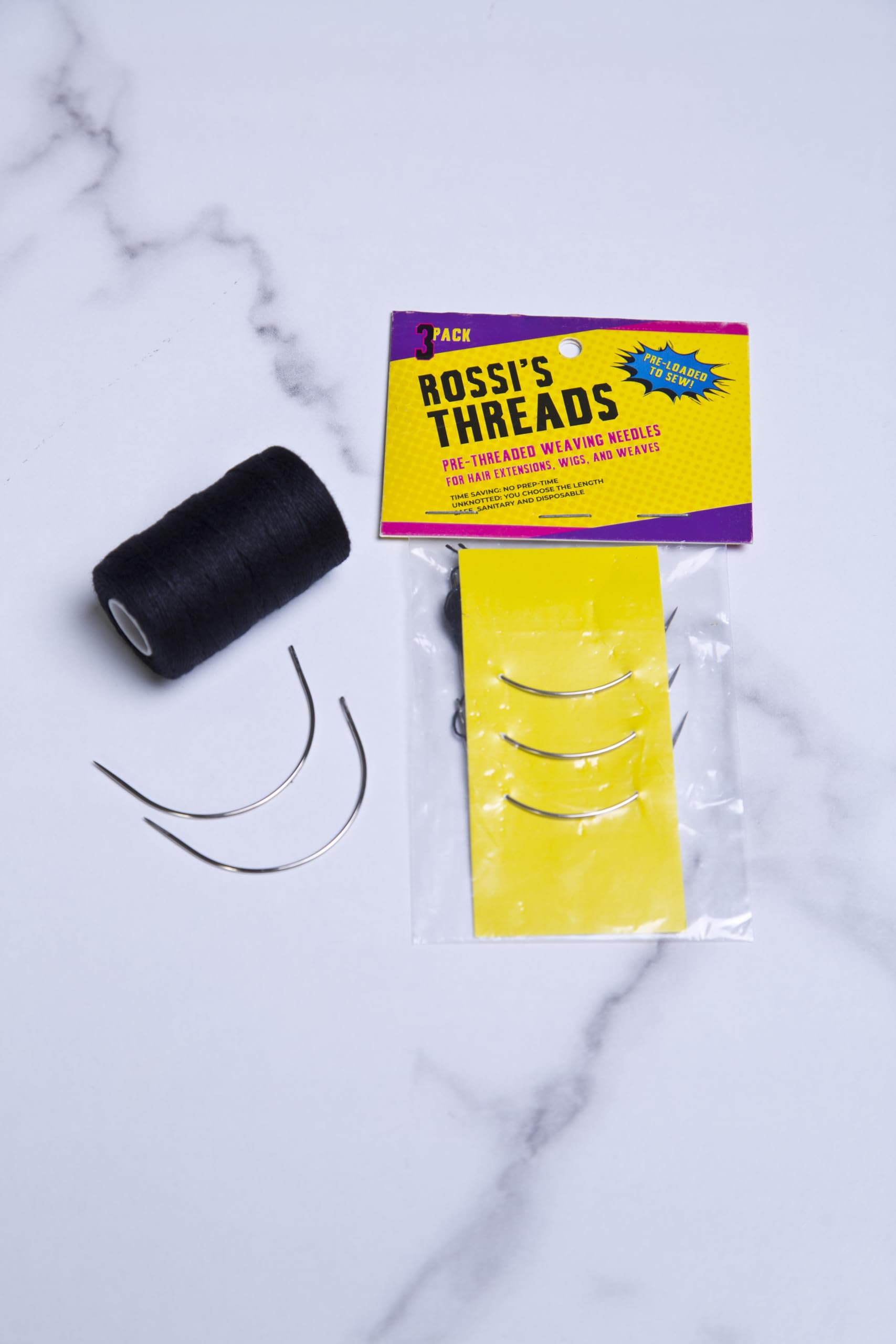 Soft N Style Rossi Threads Pre-Threaded Weaving Needles 3 Pack