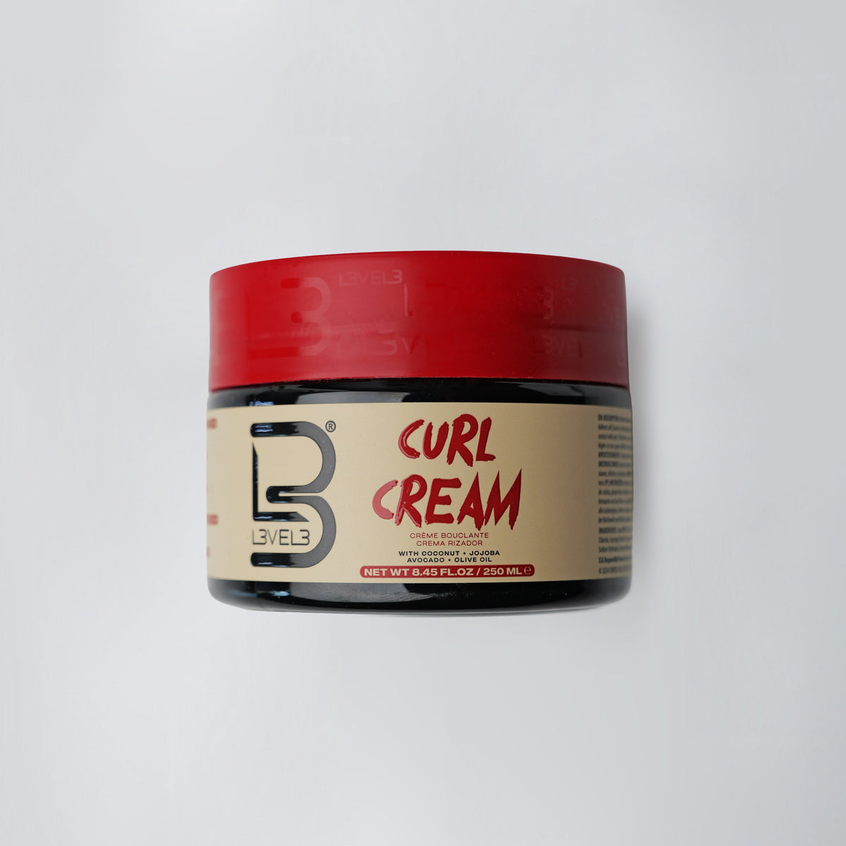 Level 3 Hydrating Curl Cream - with Coconut and Jojoba Oil for Coily and Curly Hair