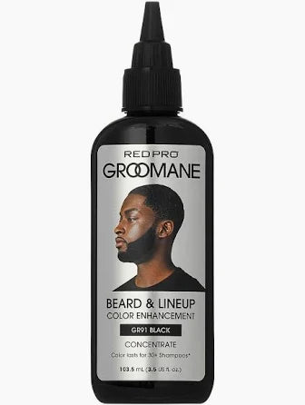 Red PRO Groomane Beard & Lineup Color Enhancement Black