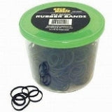 Gold Magic 500 Black Rubber Bands in a Container