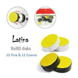 Latina Foot Pro Electric File Replacement Disks 12 Coarse & 12 Fine Fit Tip 2 Toe