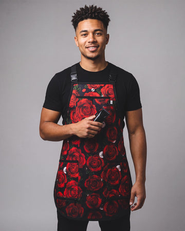 Illuzien Pro Apron, Rose Color, Unisex, Sublimated Design Apron for Food Service Professionals