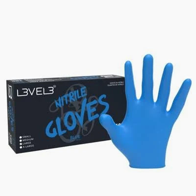 Level 3 Professional Nitrile Gloves Blue Large