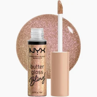 NYX Professional Makeup Butter Gloss Bling Non Sticky Lip Gloss  Bring The Bling  0.27 fl oz