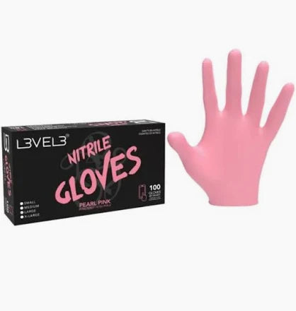 LEVEL 3 Nitrile Gloves 100 Small Pearl  Pink