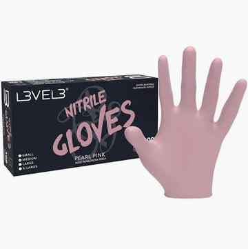 LEVL 3 Nitrile Gloves 100 X- Large Pearl Pink
